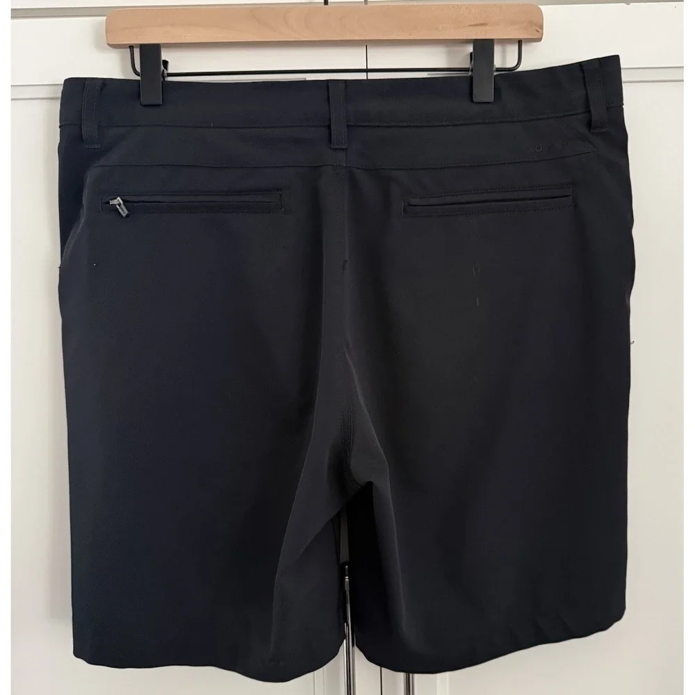Bonobos Golf Shorts Mens 34 Black 8in Inseam Flat Front Zip Pocket